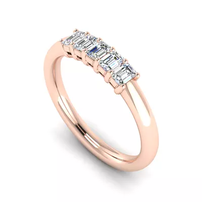 Salem 5 Stone Lab Diamond Band