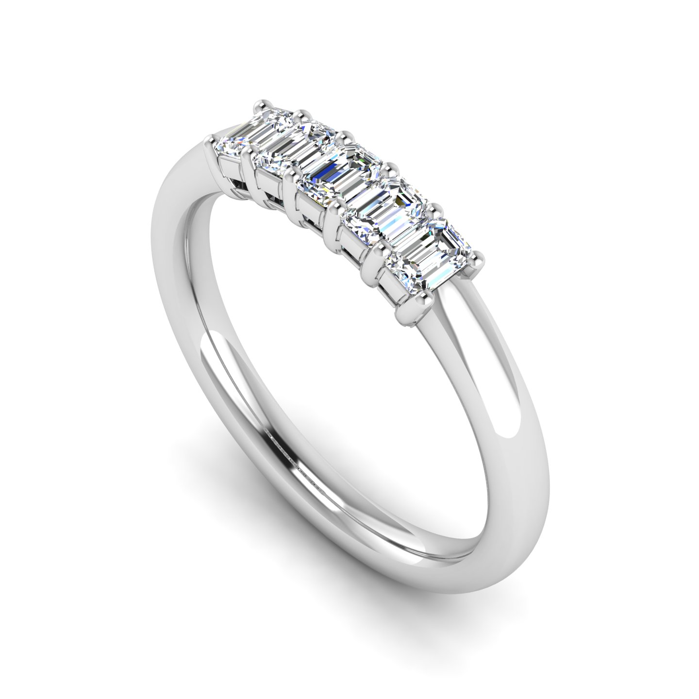 Salem 5 Stone Lab Diamond Band