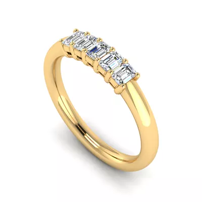 Salem 5 Stone Lab Diamond Band