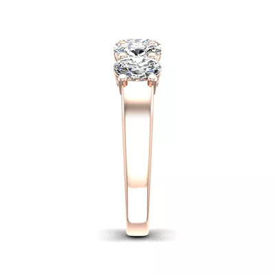 Briar 5 Stone Shared Prong Lab Anniversary Band