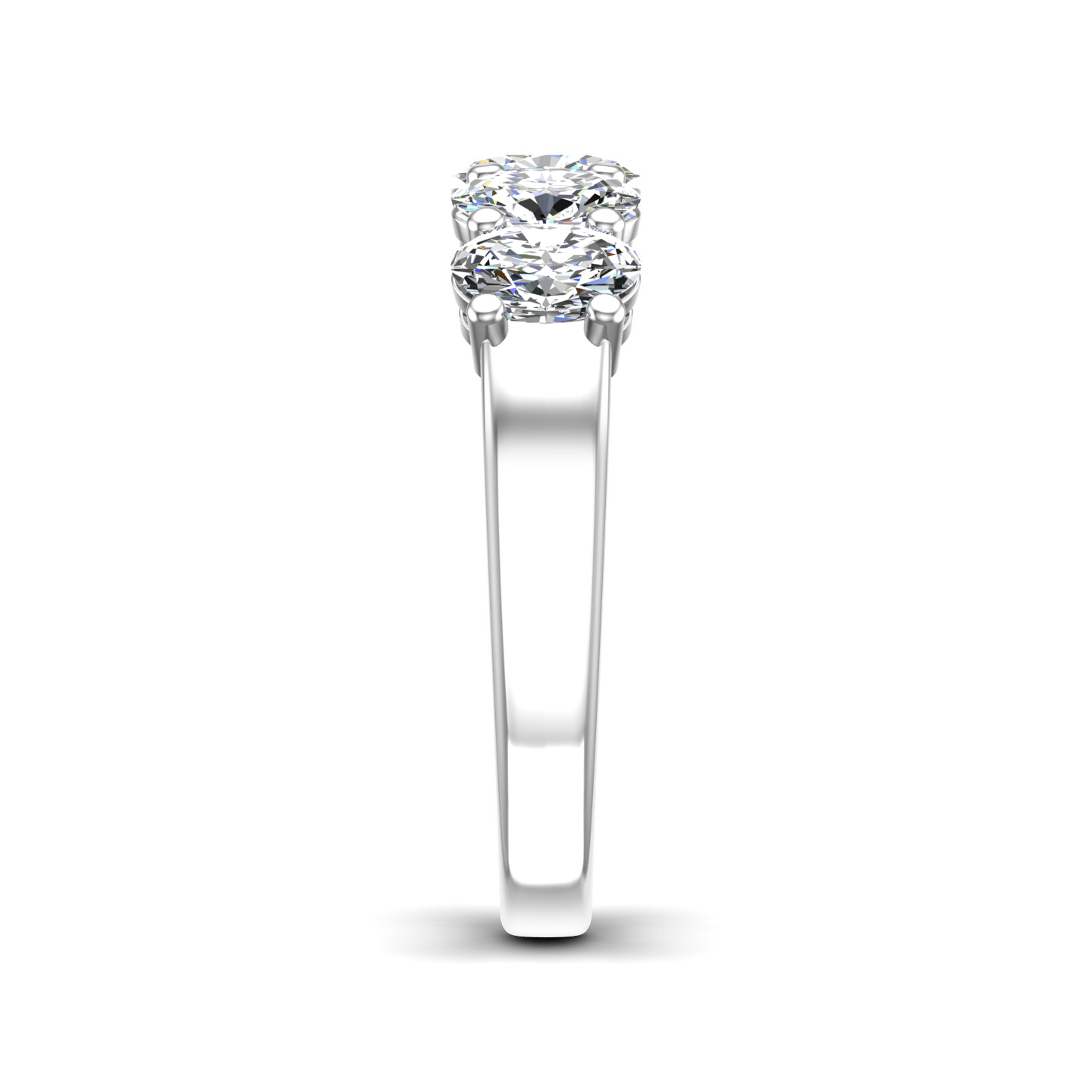 Briar 5 Stone Shared Prong Lab Anniversary Band