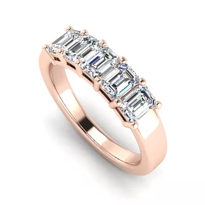 Macie 5 Stone Shared Prong Anniversary Band