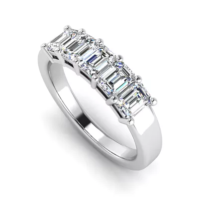 Macie 5 Stone Shared Prong Anniversary Band