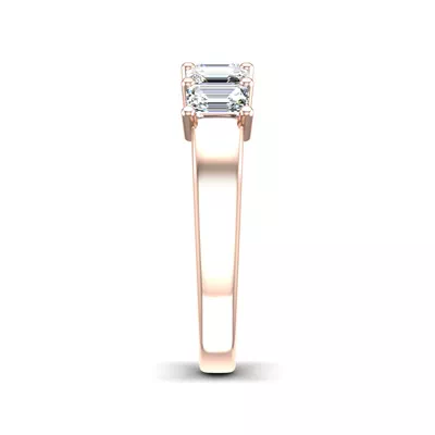 Macie 5 Stone Shared Prong Lab Anniversary Band