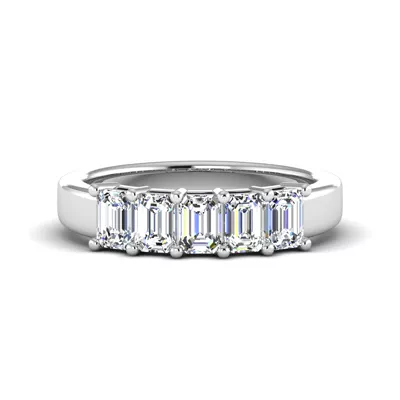 Macie 5 Stone Shared Prong Lab Anniversary Band