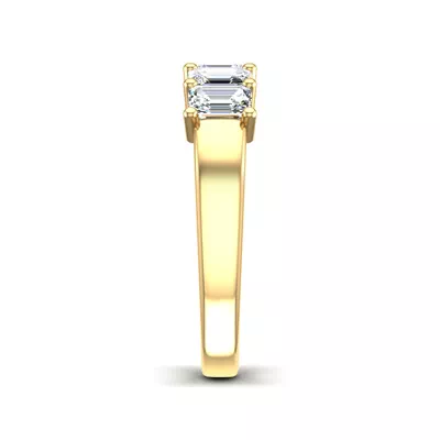 Macie 5 Stone Shared Prong Lab Anniversary Band