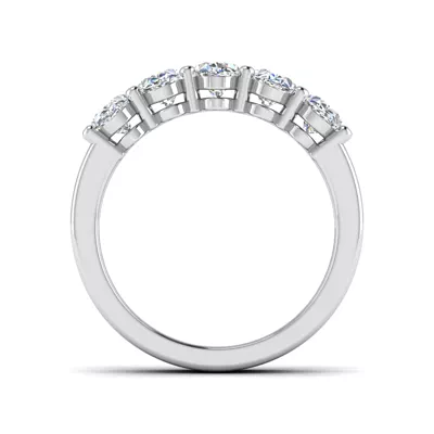 Aviana 5 Stone Shared Prong Anniversary Band