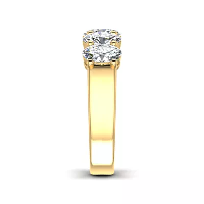 Aviana 5 Stone Shared Prong Lab Anniversary Band