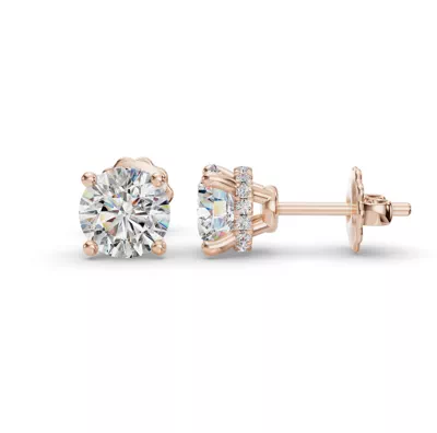 Hidden Halo Diamond Studs