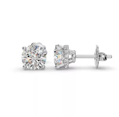 Hidden Halo Diamond Studs