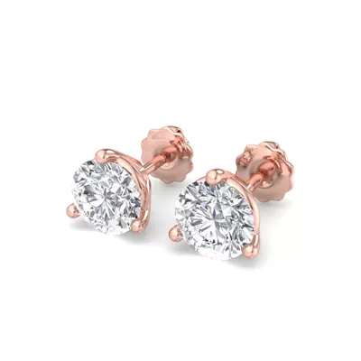 Three-Prong Martini Earrings
