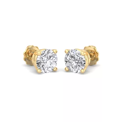 Four-Prong Earrings