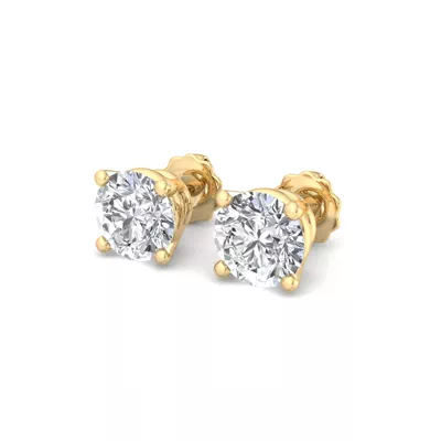 Four-Prong Earrings