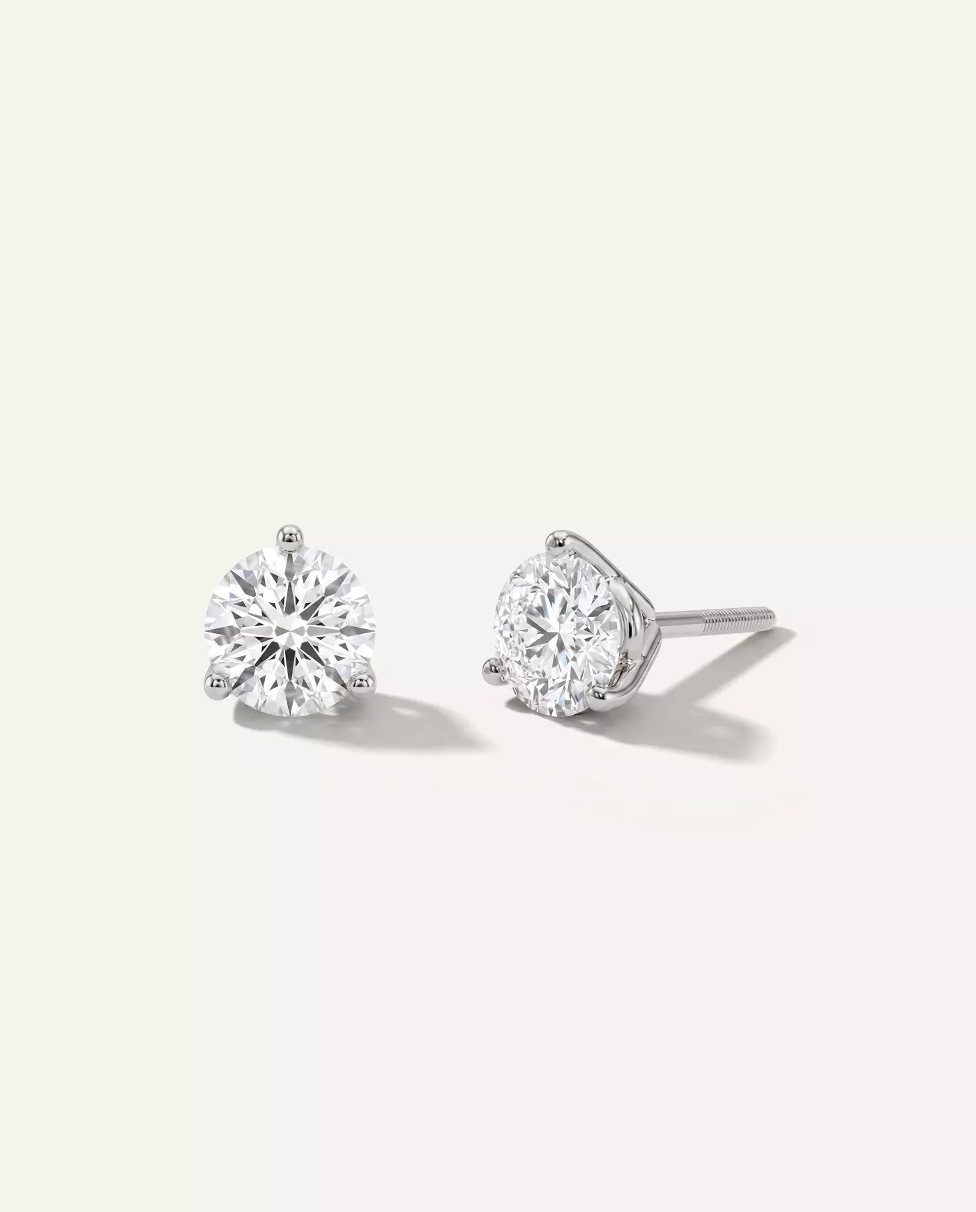 Three-Prong Martini Screw Back Earrings