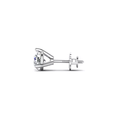 Three-Prong Martini Screw Back Earrings