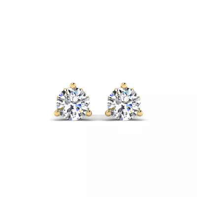 Three-Prong Martini Screw Back Earrings