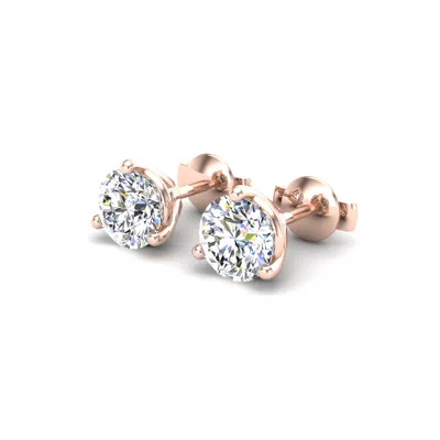 Three-Prong Martini Guardian Back Earrings