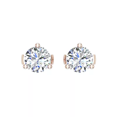 Three-Prong Martini Guardian Back Earrings