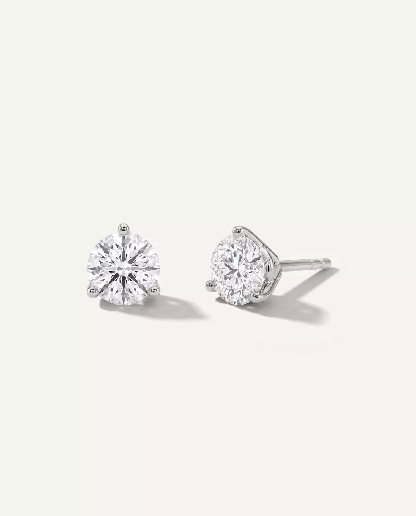 Three-Prong Martini Guardian Back Earrings