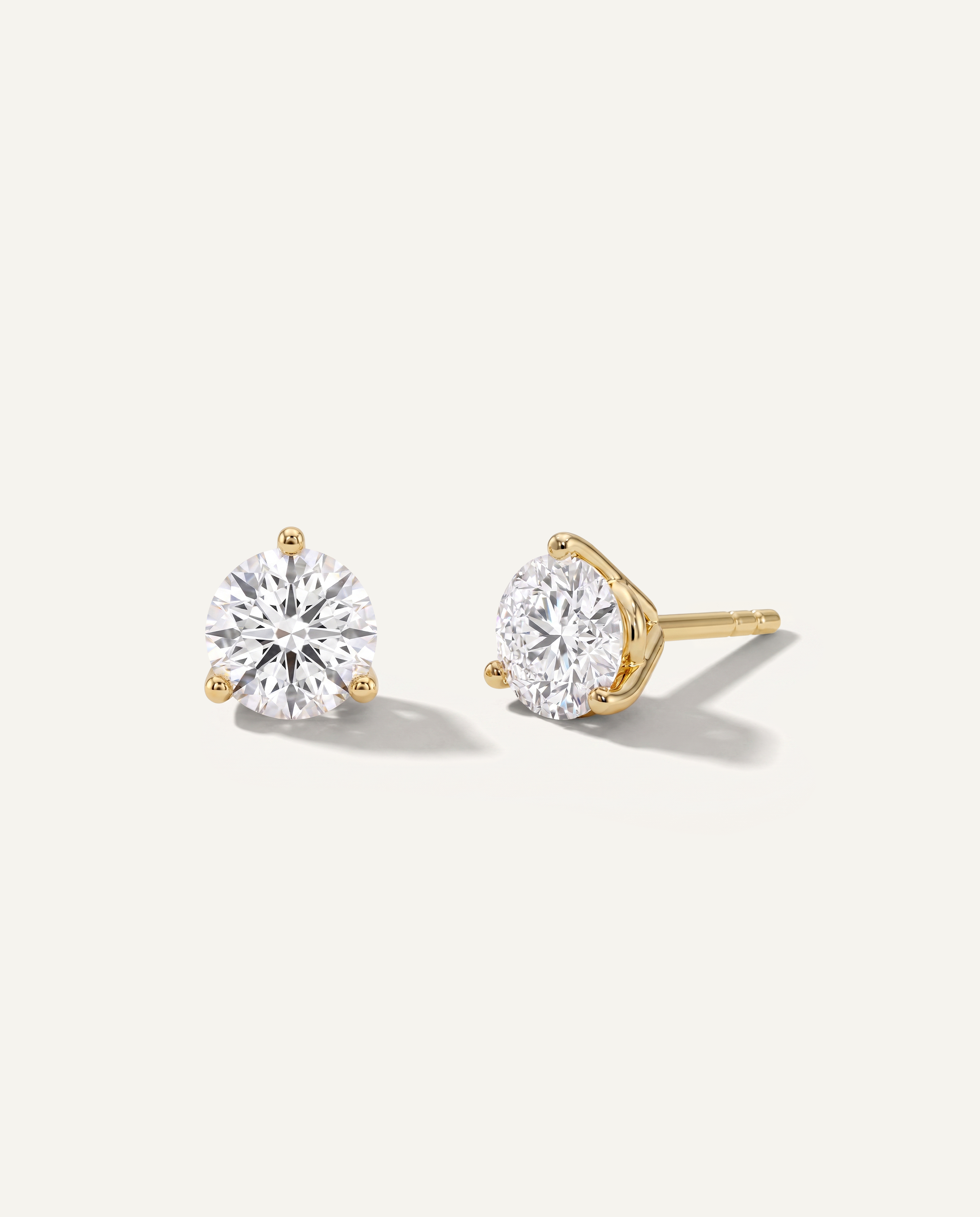 Three-Prong Martini Guardian Back Earrings