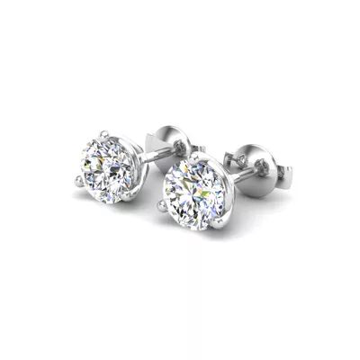 Three-Prong Martini Guardian Back Earrings