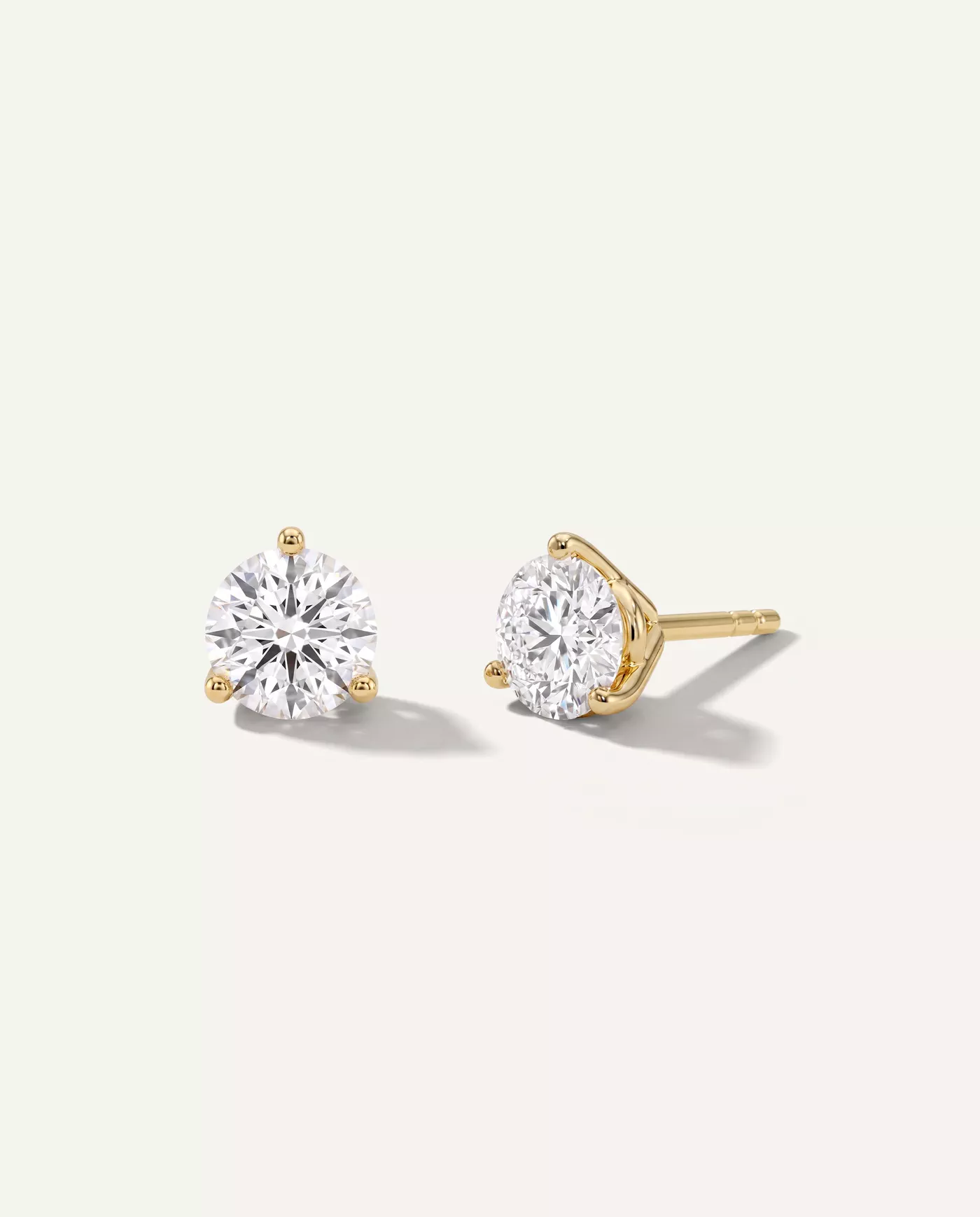 Three-Prong Martini Guardian Back Earrings