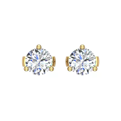 Three-Prong Martini Guardian Back Earrings