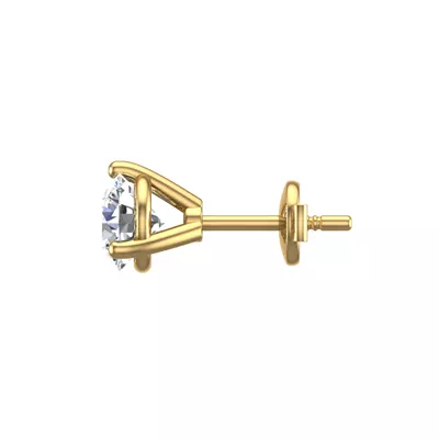 Three-Prong Martini Guardian Back Earrings