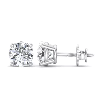 Four-Prong Screw Back Earrings