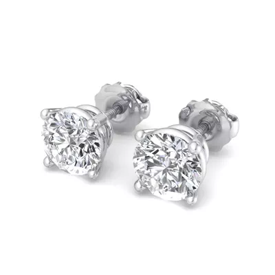 Four-Prong Screw Back Earrings