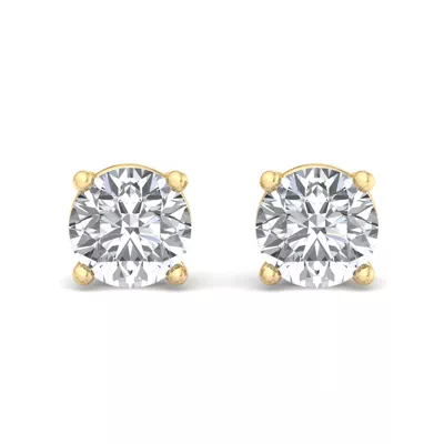 Four-Prong Screw Back Earrings