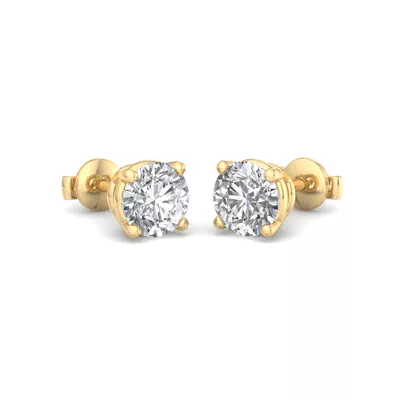 Four-Prong Guardian Back Earrings