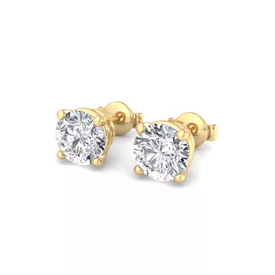 Four-Prong Guardian Back Earrings