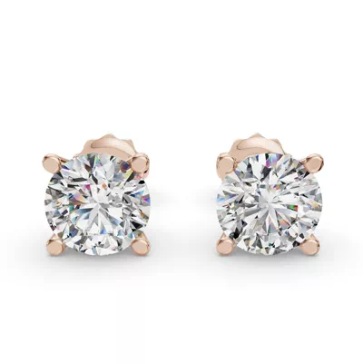 Four-Prong Martini Screw Back Earrings