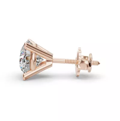Four-Prong Martini Screw Back Earrings