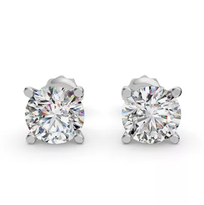 Four-Prong Martini Screw Back Earrings