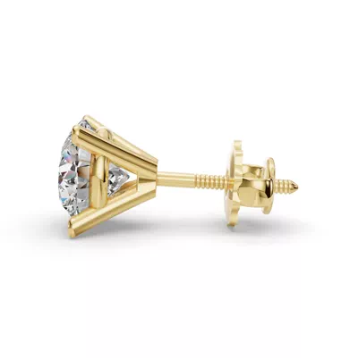 Four-Prong Martini Screw Back Earrings