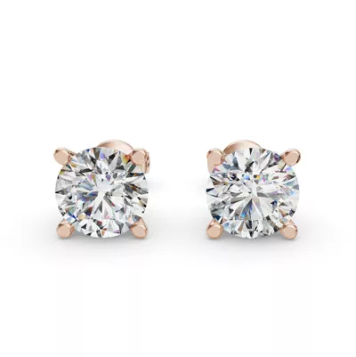 Four-Prong Martini Guardian Back Earrings