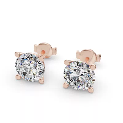Four-Prong Martini Guardian Back Earrings
