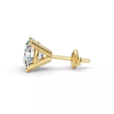 Four-Prong Martini Guardian Back Earrings