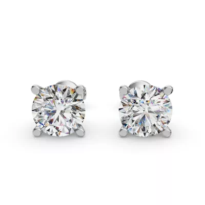 Four-Prong Martini Guardian Back Earrings
