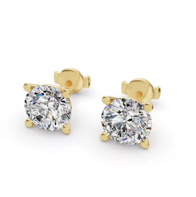 Four-Prong Martini Guardian Back Earrings