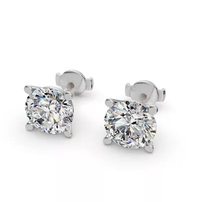 Four-Prong Martini Guardian Back Earrings