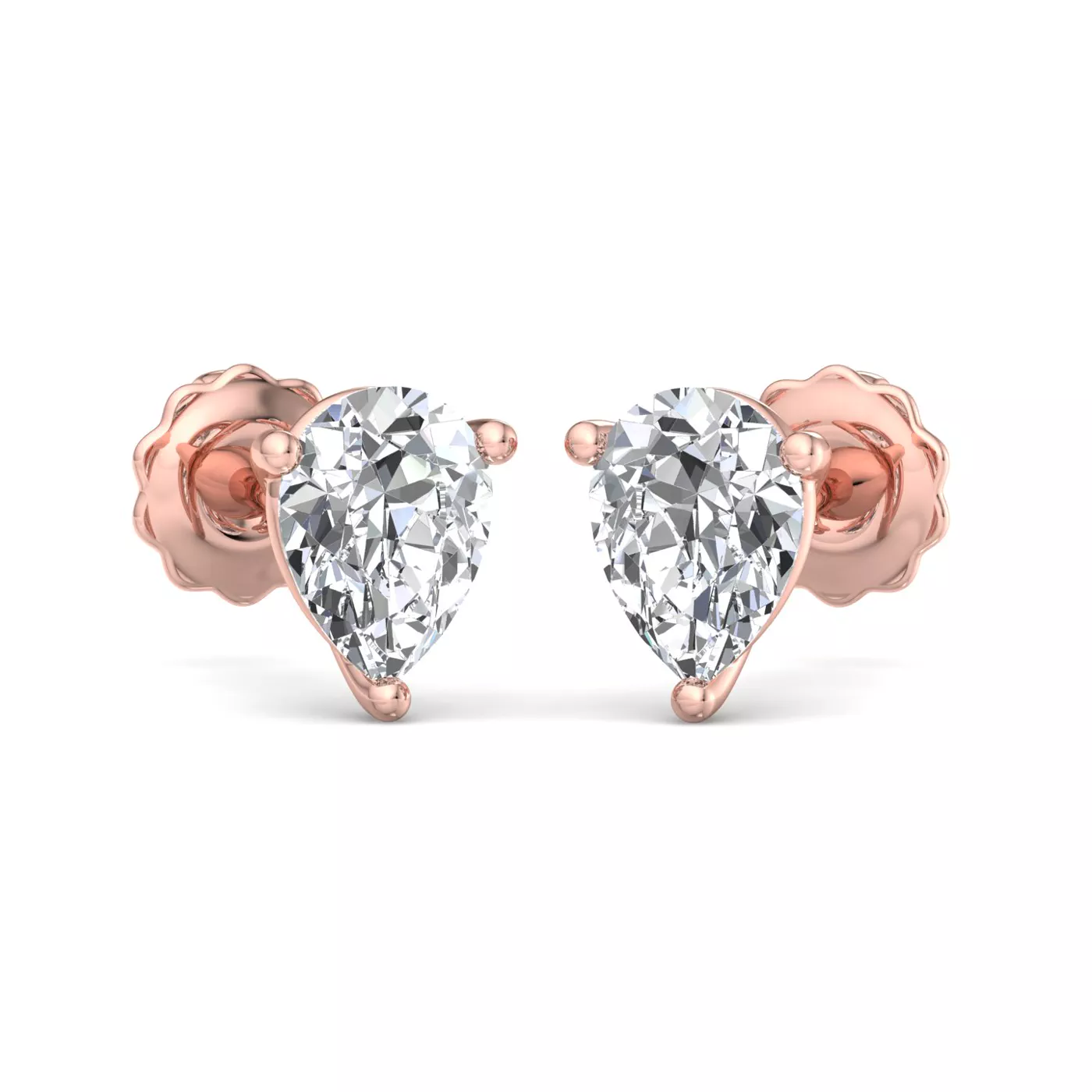Fancy Shape Three-Prong Martini Earrings