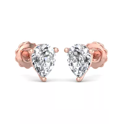 Fancy Shape Three-Prong Martini Earrings