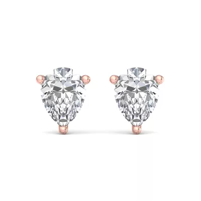Fancy Shape Three-Prong Martini Earrings