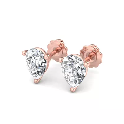 Fancy Shape Three-Prong Martini Earrings