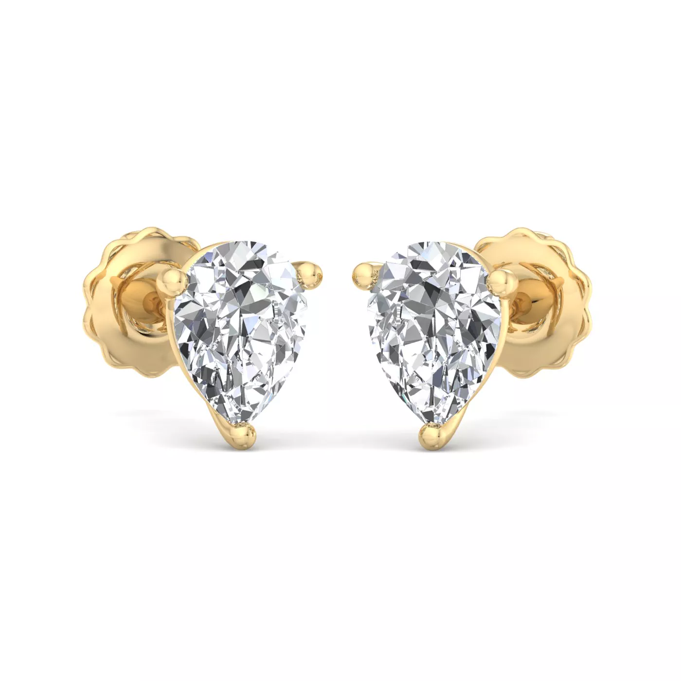 Fancy Shape Three-Prong Martini Earrings