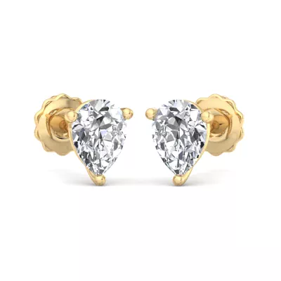 Fancy Shape Three-Prong Martini Earrings