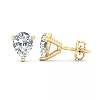 Fancy Shape Three-Prong Martini Earrings